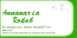 annamaria rokob business card